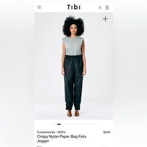 Tibi Fundamentals Crispy Nylon Paper Bag Felix Jogger size Small BNWT